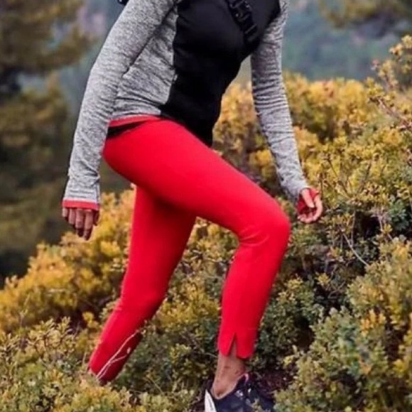 Like New Hibiscus Red Athleta Wander Slim Ankle Pant, Size 8T - Picture 1 of 11